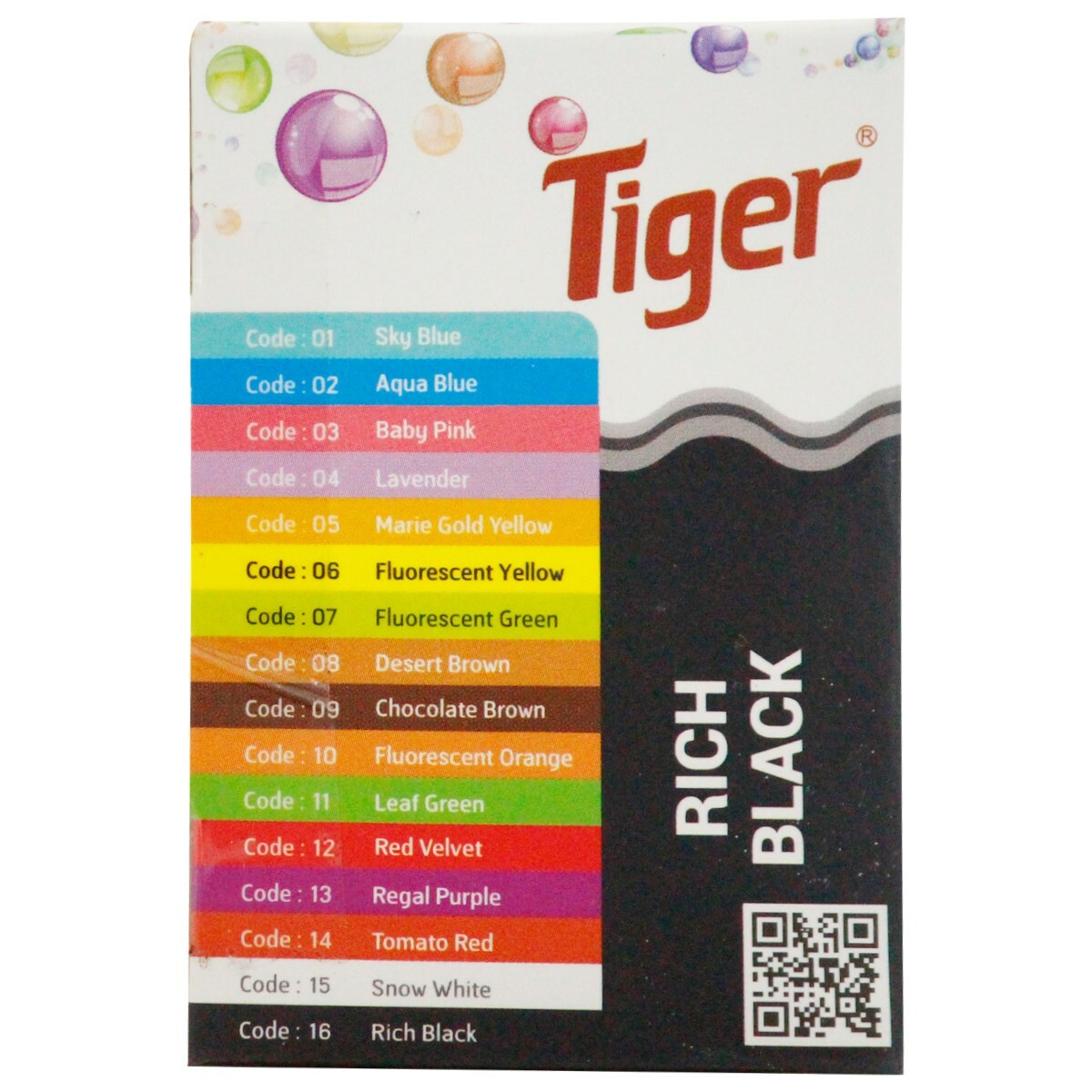 Tiger Gel Colour Rich Black 15ml