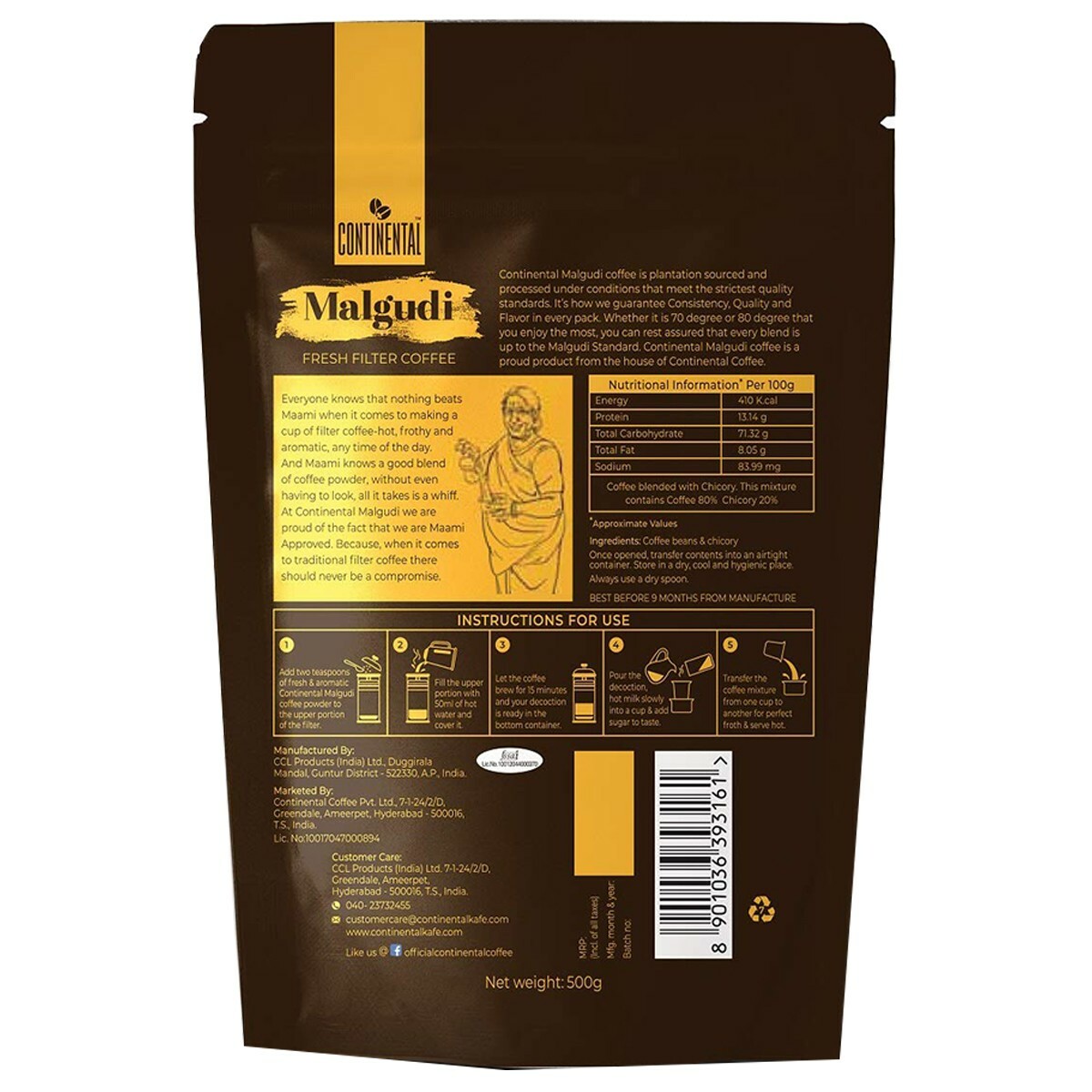 Continental Malgudi 80 Degrees Fresh Filter Coffee 200g