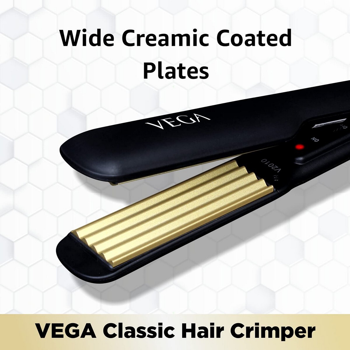 VEGA Classic Hair Crimper With Quick Heat Up & Ceramic Coated Plates, VHCR-01