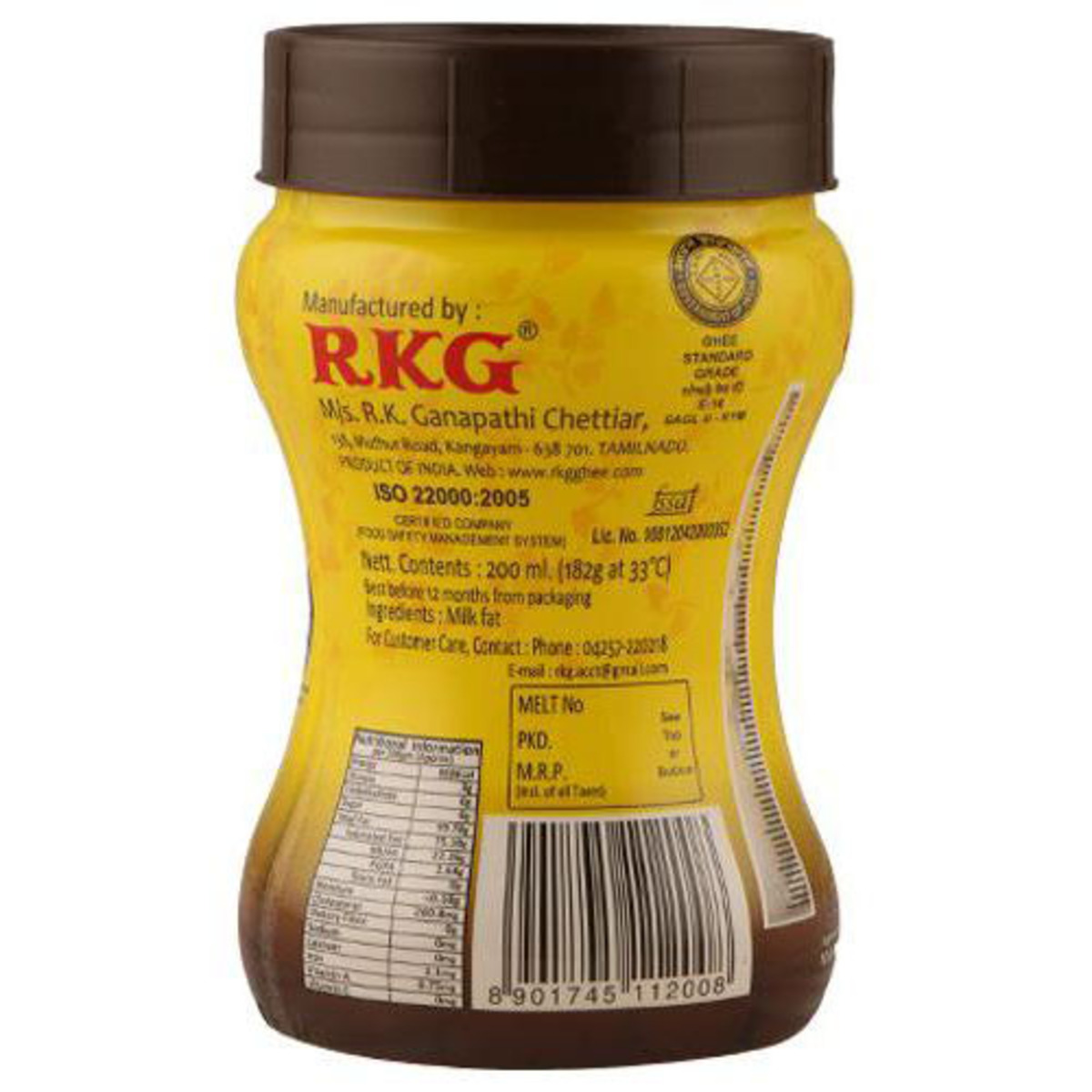 RKG Pure Ghee Jar 200ml
