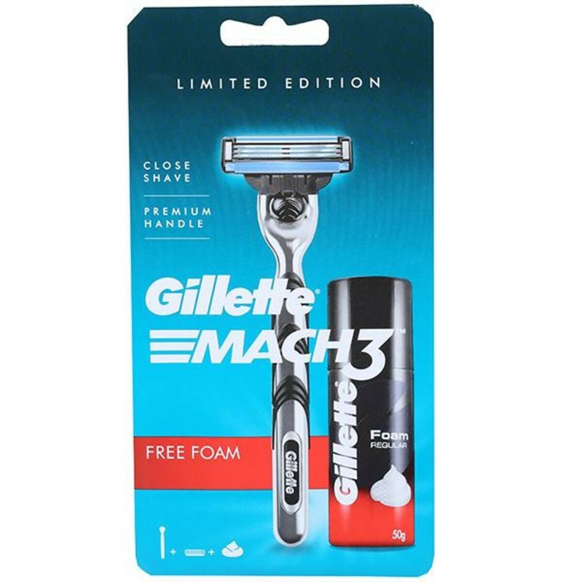 Gillette  Refillable  Mach 3 + Shaving  Foam 50g
