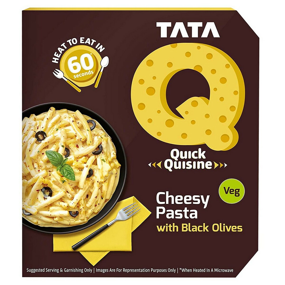 Tata Q Cheesy Pasta with Black Olives 290gm