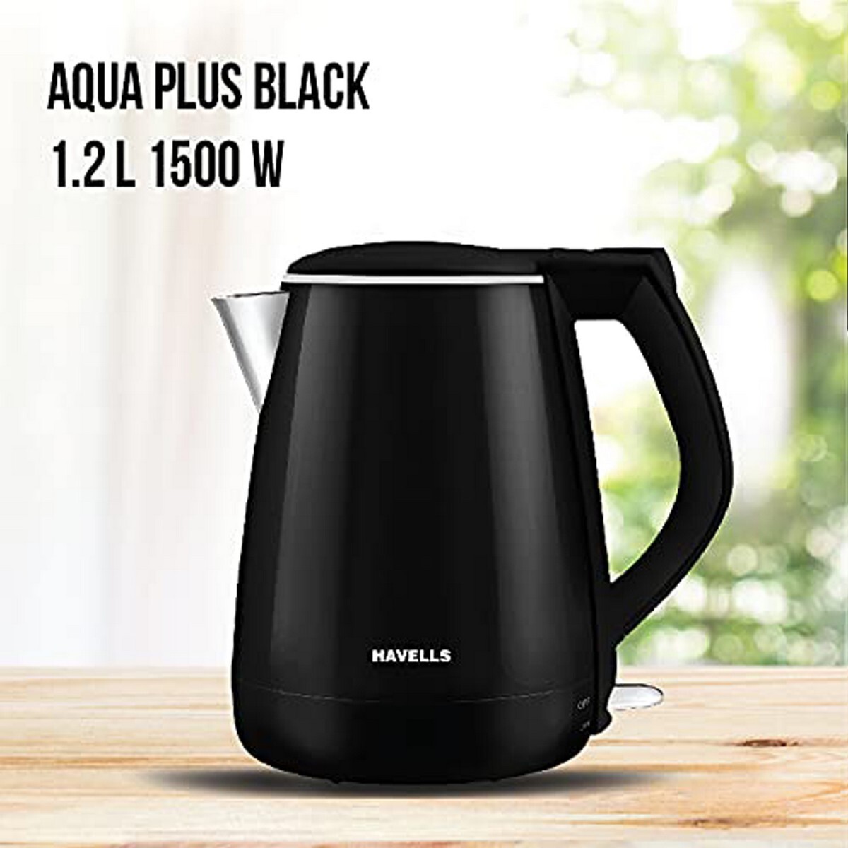 Havells Aqua Plus 1.2 litre Electric Kettle Black
