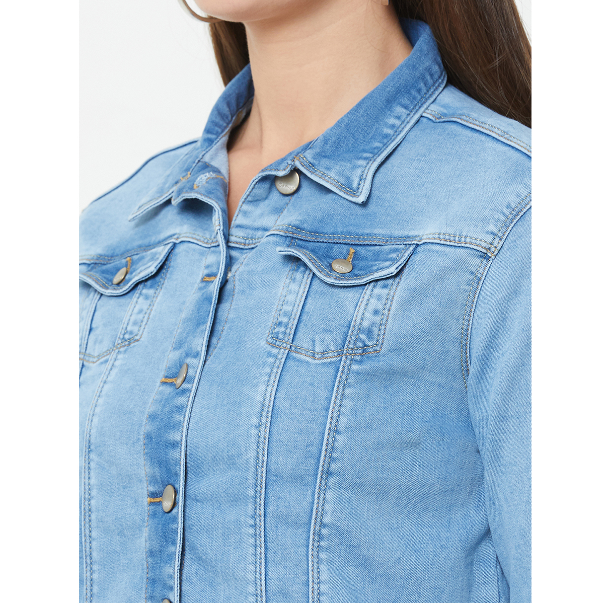 Kraus Jeans Denim Jacket For Women Medim Blue