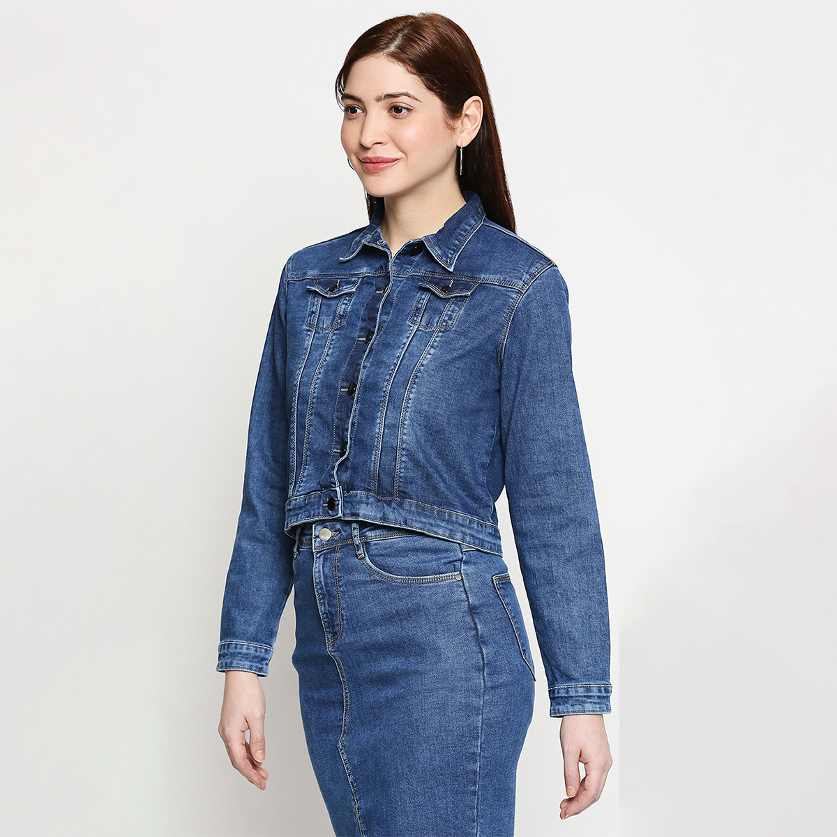 Kraus Jeans Jacket For Women Blue