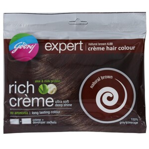 Godrej Hair Colour Rich Creme Natural Brown 20g