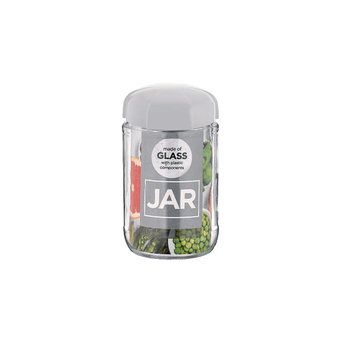 Renga Glass Jar With Plastic Lid 660ml (Pack of 1)