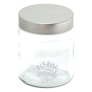 Renga Decorated Glass Jar With Metal Lid S900