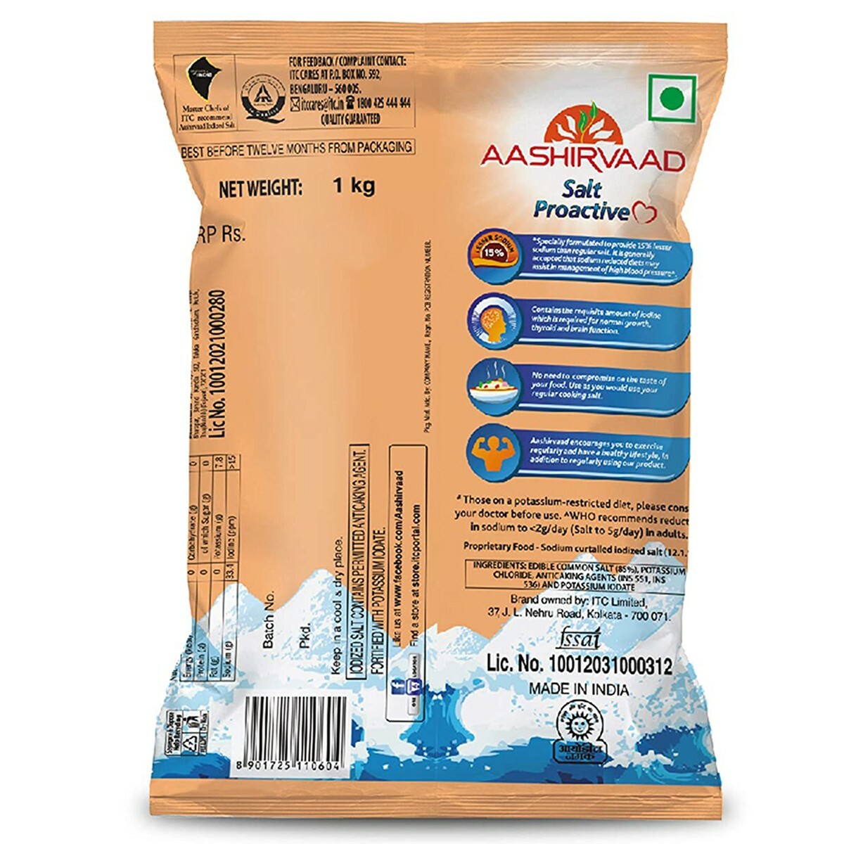 Aashirvaad Low Sodium Salt 1Kg