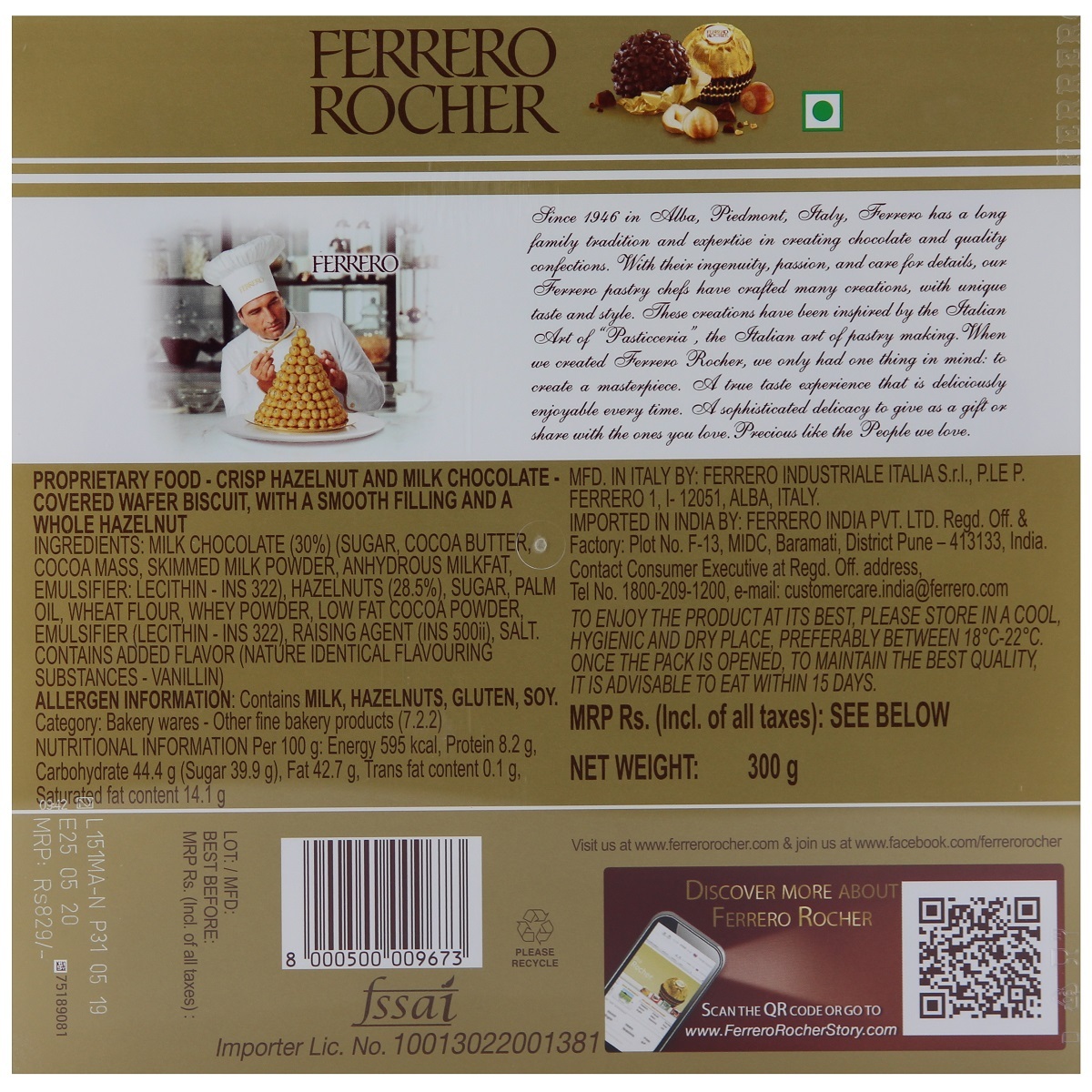 Ferrero Rocher Chocolate Box 300g