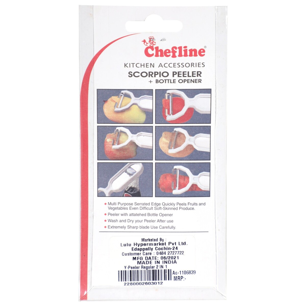 Chefline Peeler Deluxe 2in1