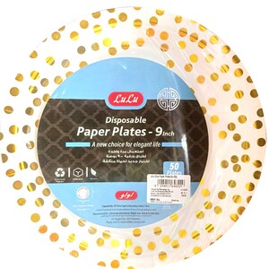 Lulu Disposable Paper Plates 9in 50s