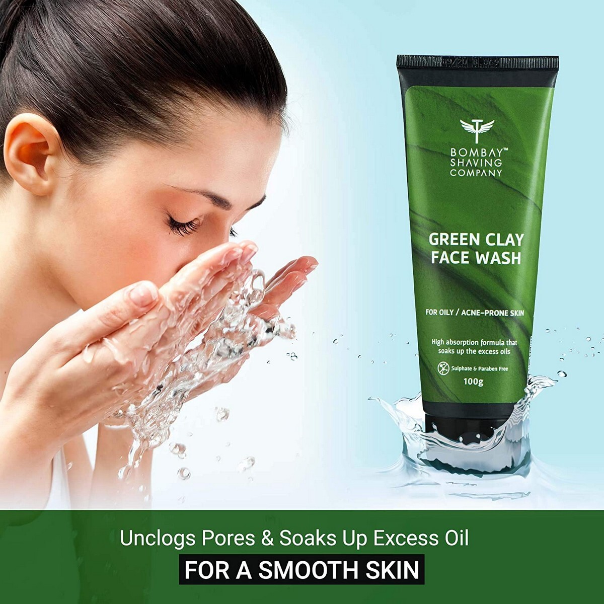 Bombay Shaving Face Wash - Green Clay 100g