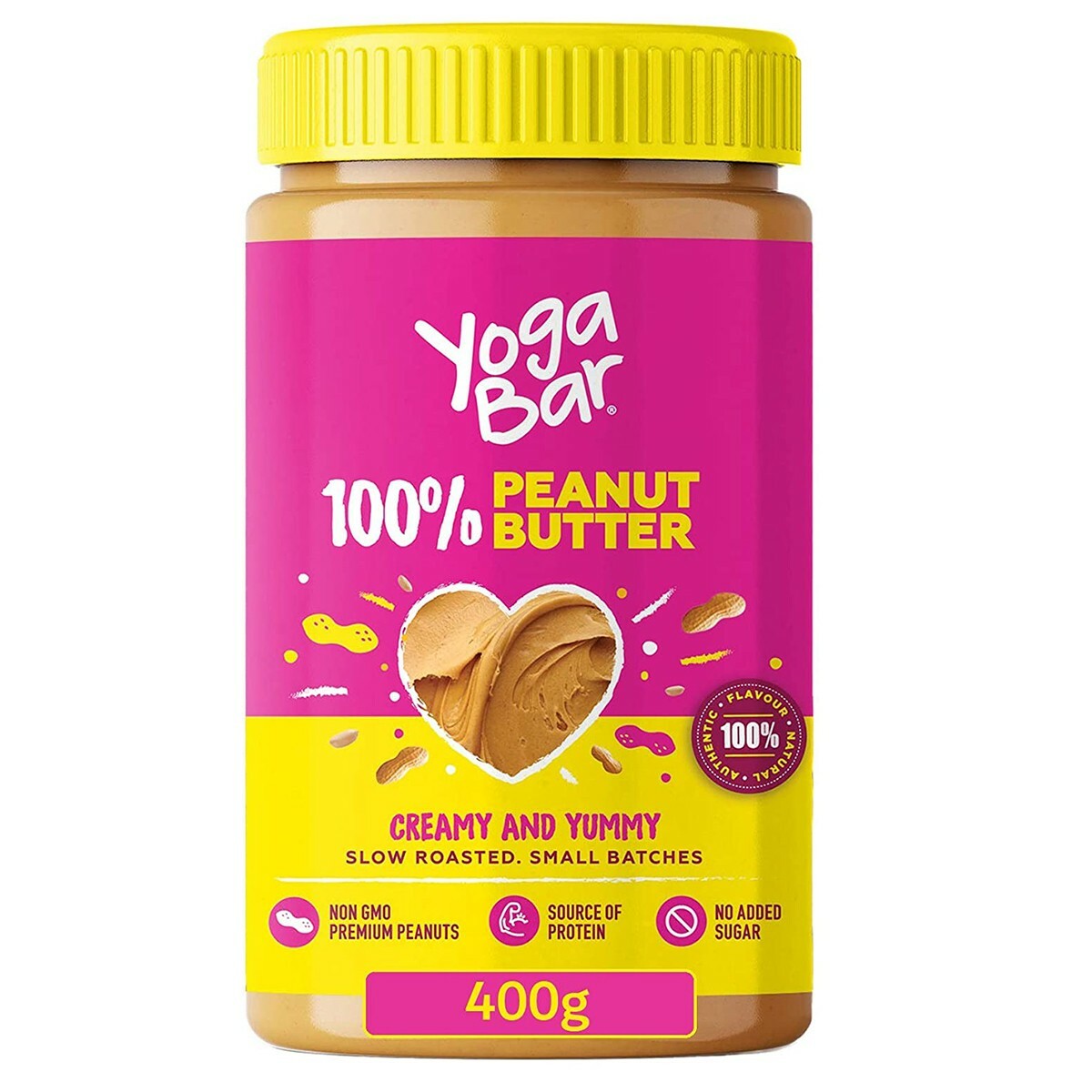 Yogabar 100% Pure Peanut Butter Jar 400g