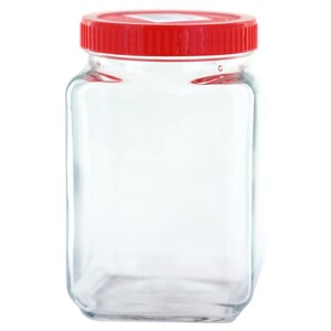 Piramal Glass Cubicle Jar With Cup 800ml