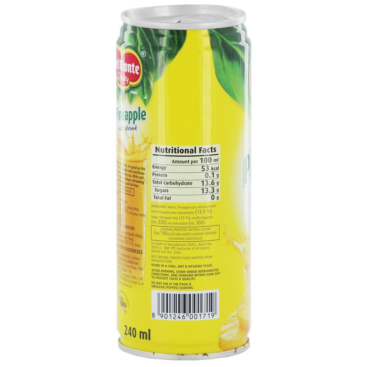 Delmonte Quality Pineapple Fruit Drink 240ml