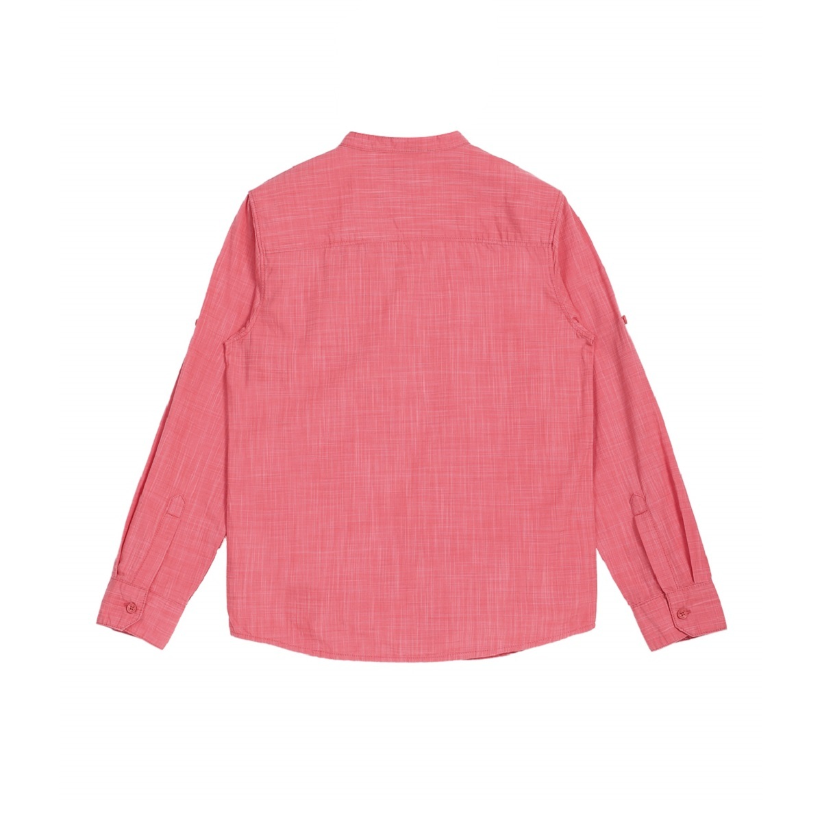 Allen Solly Junior Boy's Band Collar Solid shirt- Pink