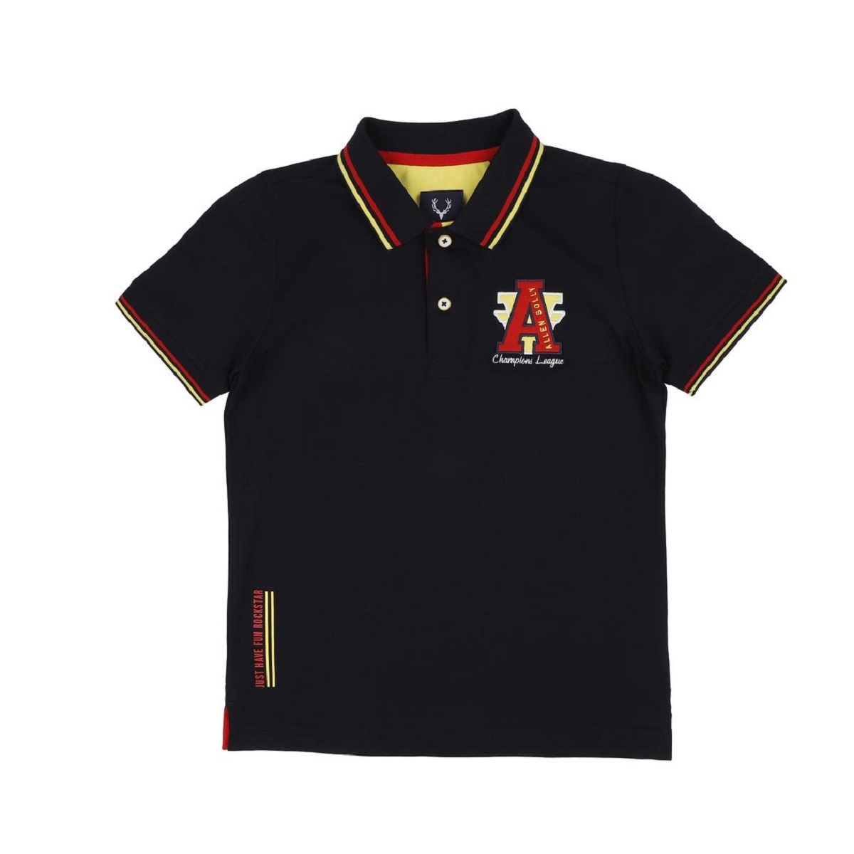 Allen Solly Junior Boy's Polo Neck T-shirt- Navy