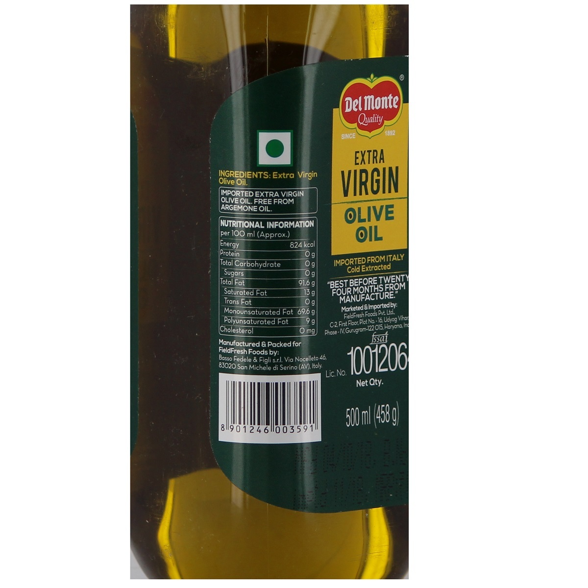 Delmonte Quality Extra Virgin Olive Oil 500ml
