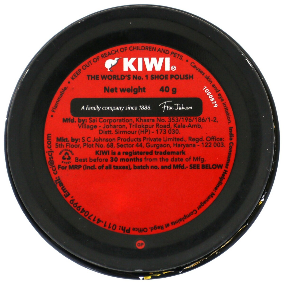 Kiwi Shoe Polish Black 40g