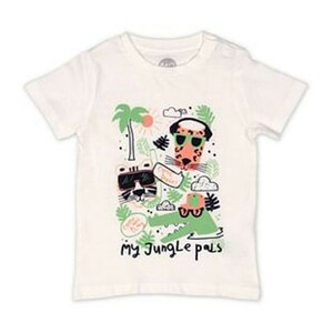 Mother Care Infant Boys Half sleeve Round neck tee-Printed White