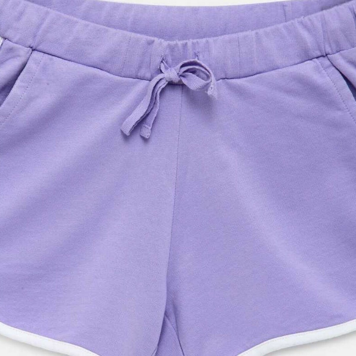 Pepe Kids Short For Girls Casual Solid Pure Cotton-Lavender