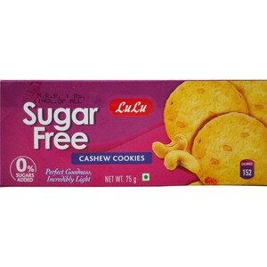 Lulu Sugar Free Cashew Cookies 75g