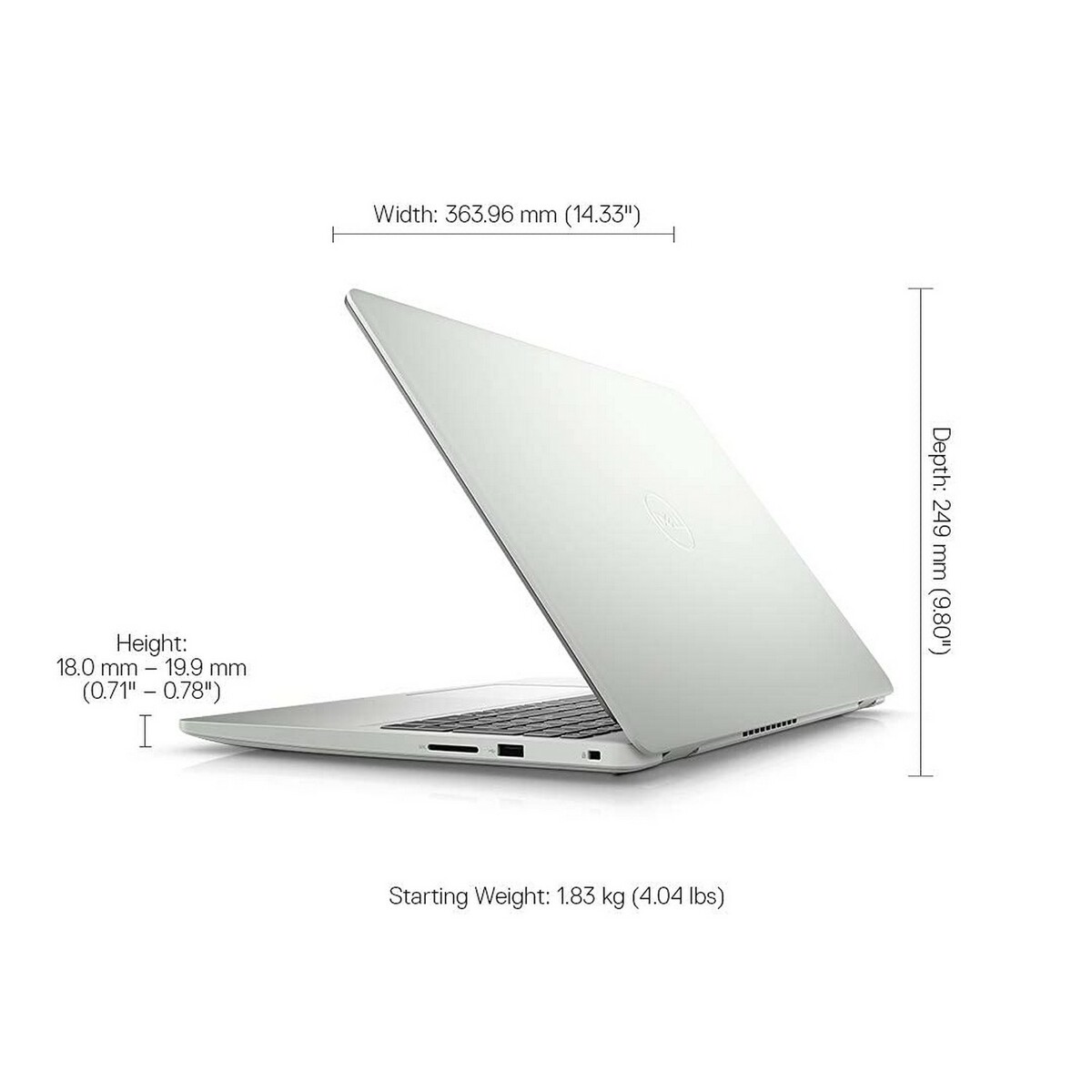Dell Notebook 3501 Core i3 11th Gen 4GB Ram 15.6" Win10 Silver + MS Office