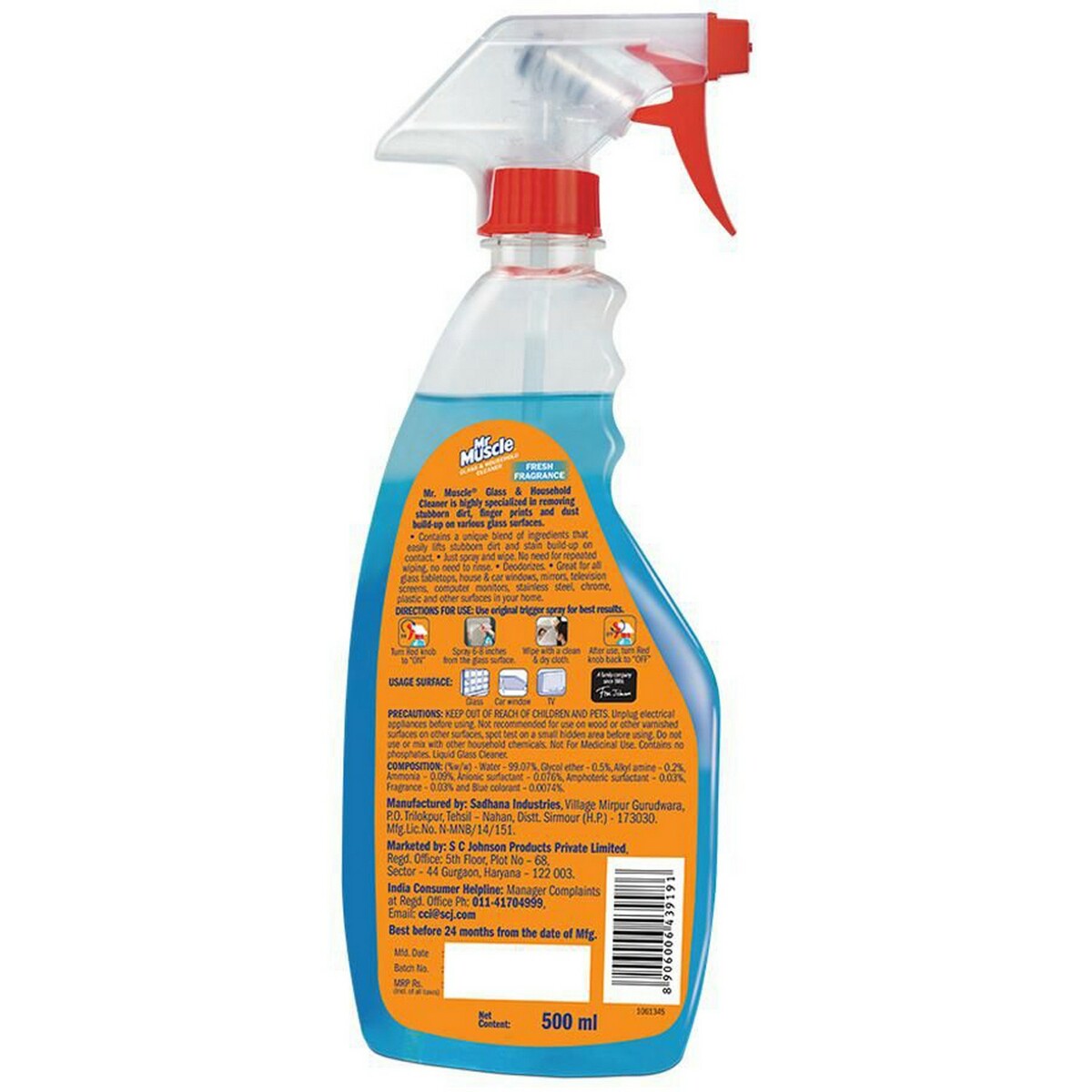 Mr.Muscle Glass & Household Cleaner 500ml