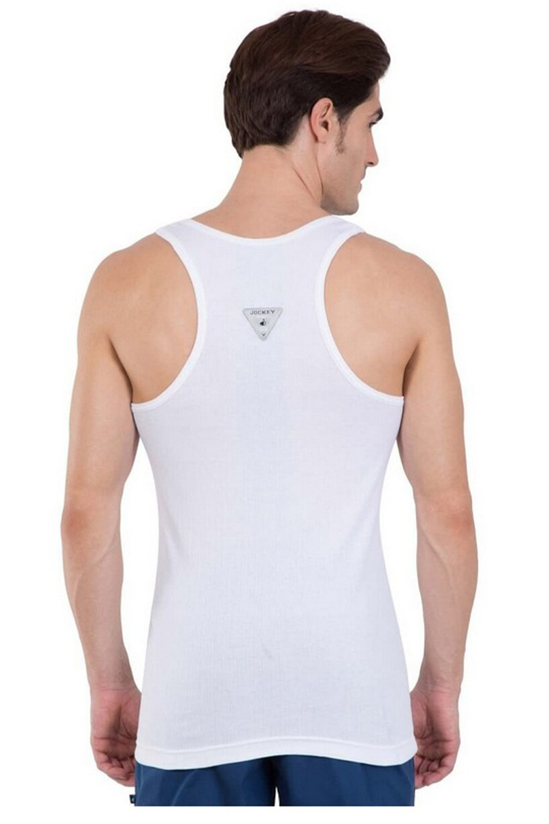 JOCKEY Mens Gym Vest 9922 1Pc WHITE EXTRA LARGE