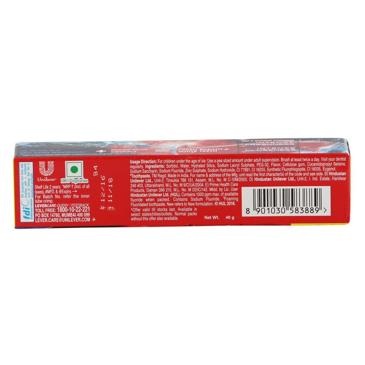 Close Up Tooth Paste Red Hot 40g
