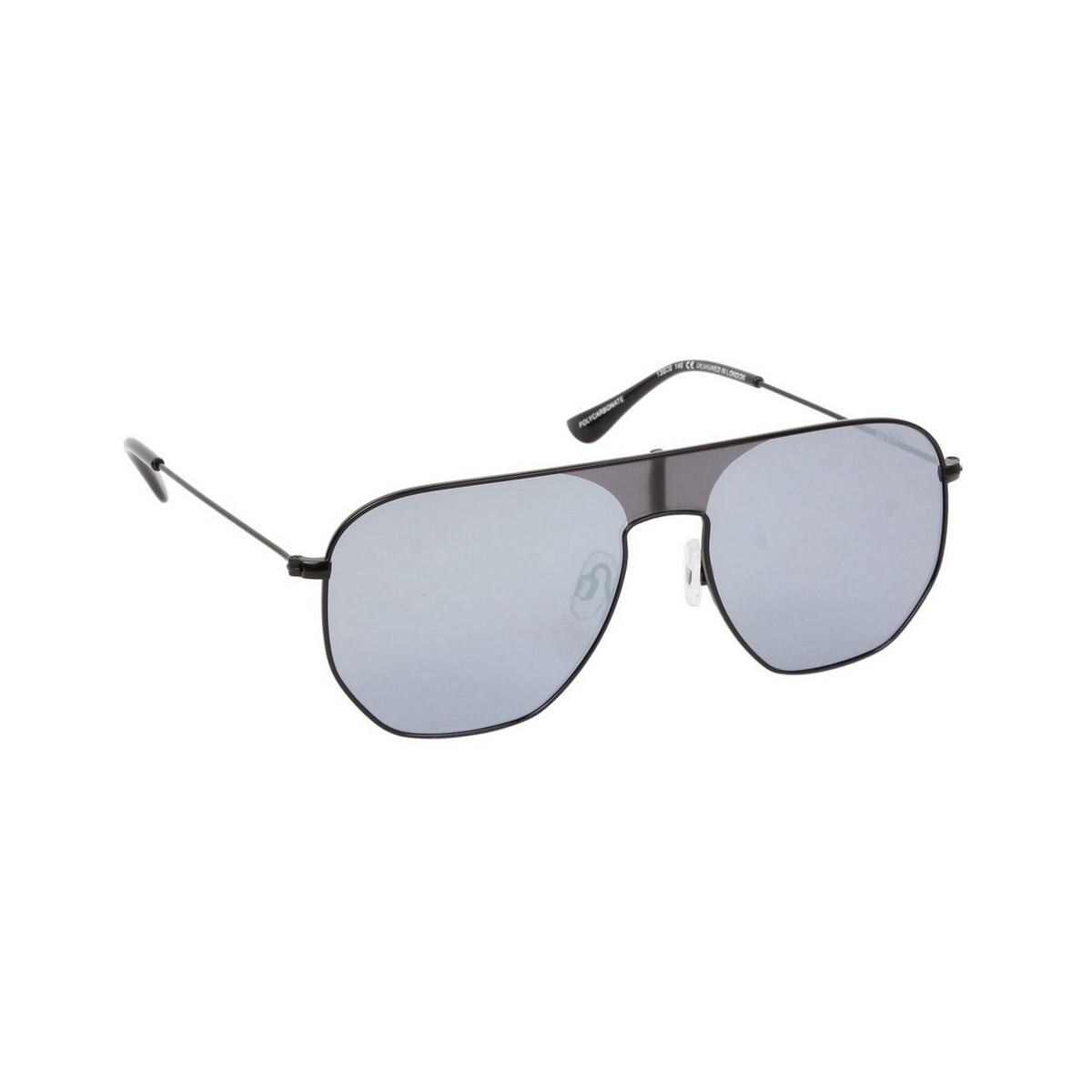 Lee Cooper Male Black Frame With Silver Lens Sunglass