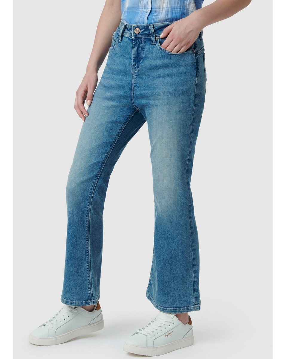 Pepe Ladies Solid Light Slim Fit Jeans