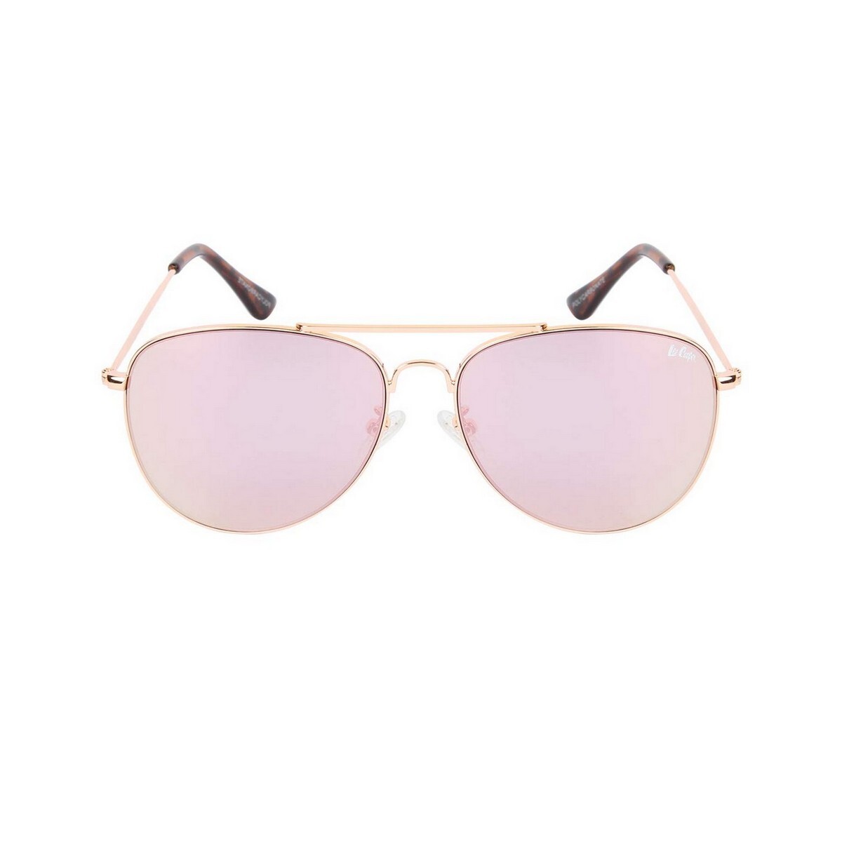 Lee Cooper Unisex Gold Frame With Pink Lens Sunglass