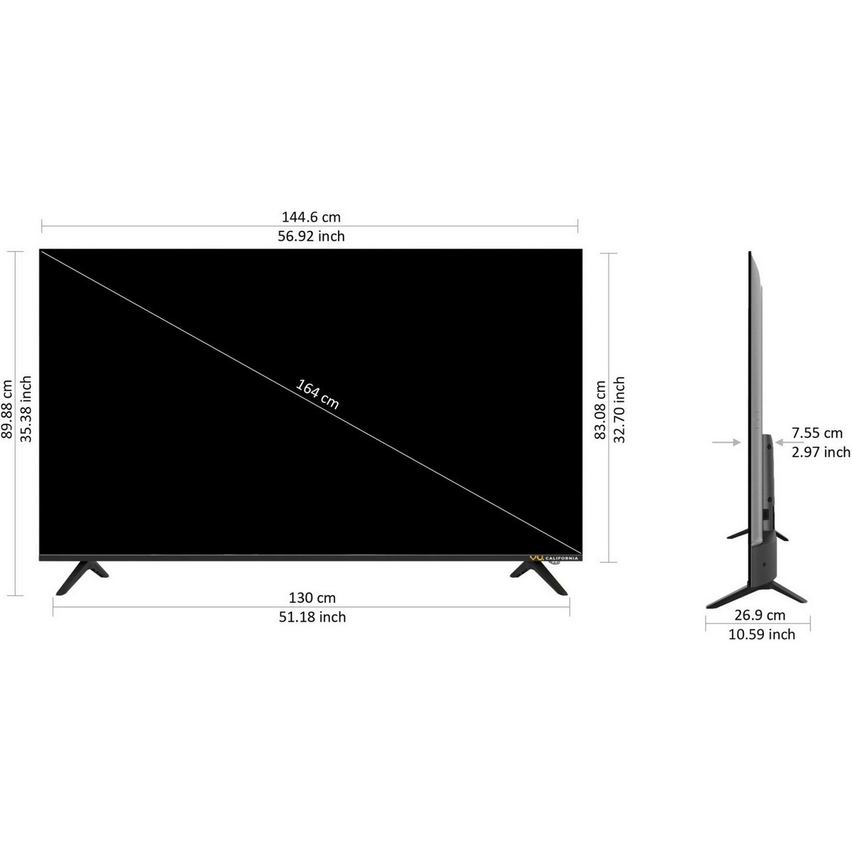 VU 4K Ultra HD Smart LED Google TV 65CA 65"