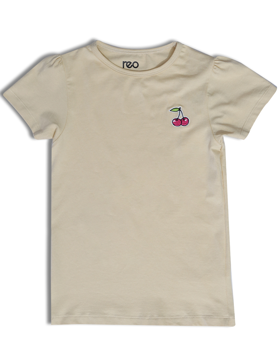 Reo Kids Regular Fit Sea Grass Solid T-Shirt