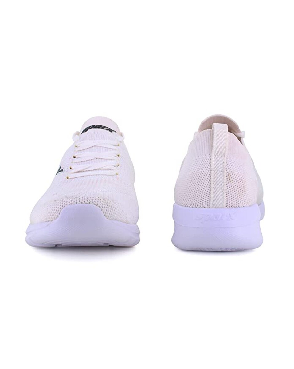 Sparx Mens Mesh White Lace Up Sports Shoes