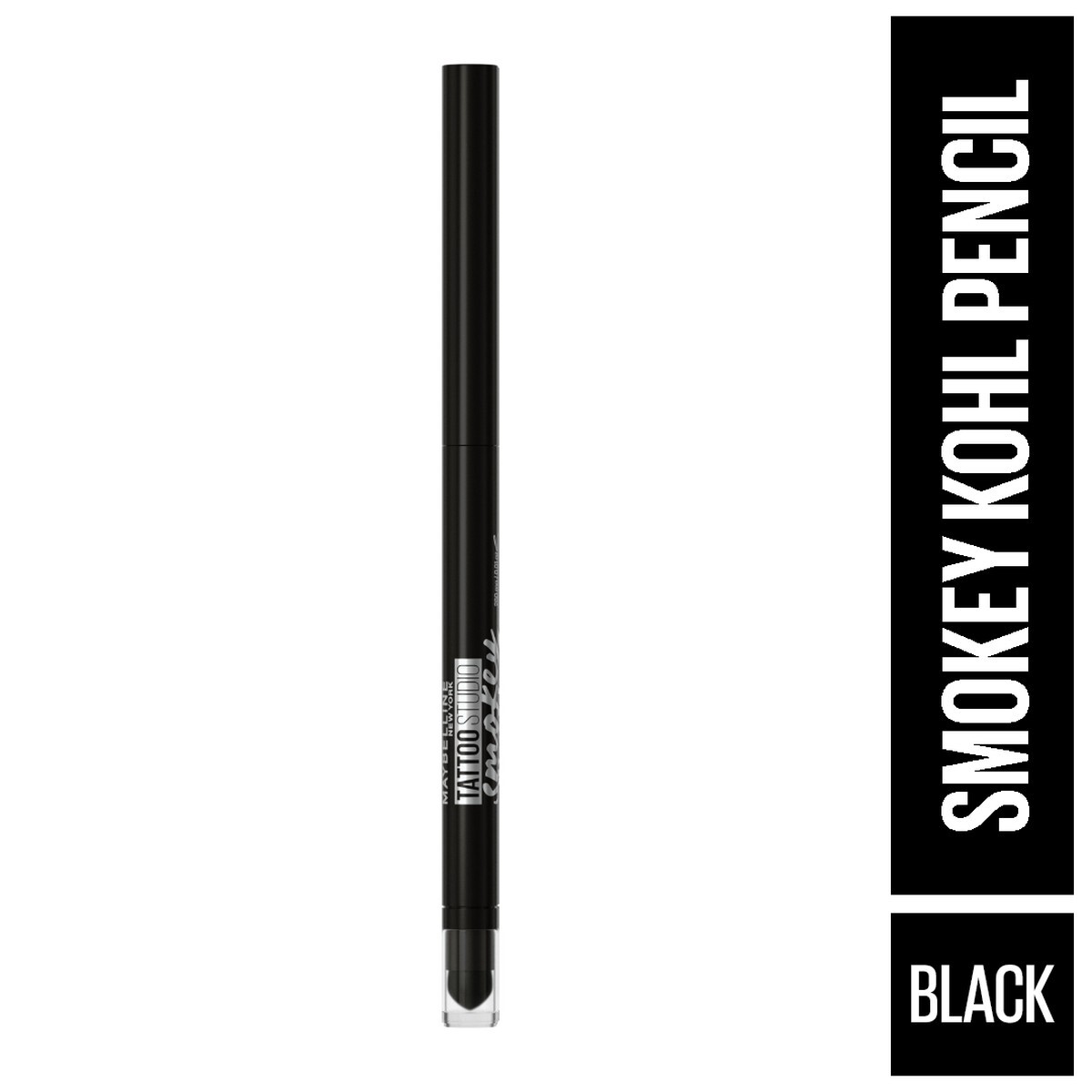 Maybelline New York Tattoo Smokey Kohl Gel Pencil, Smudge Proof, Waterproof Gel Eyeliner - Smokey Black