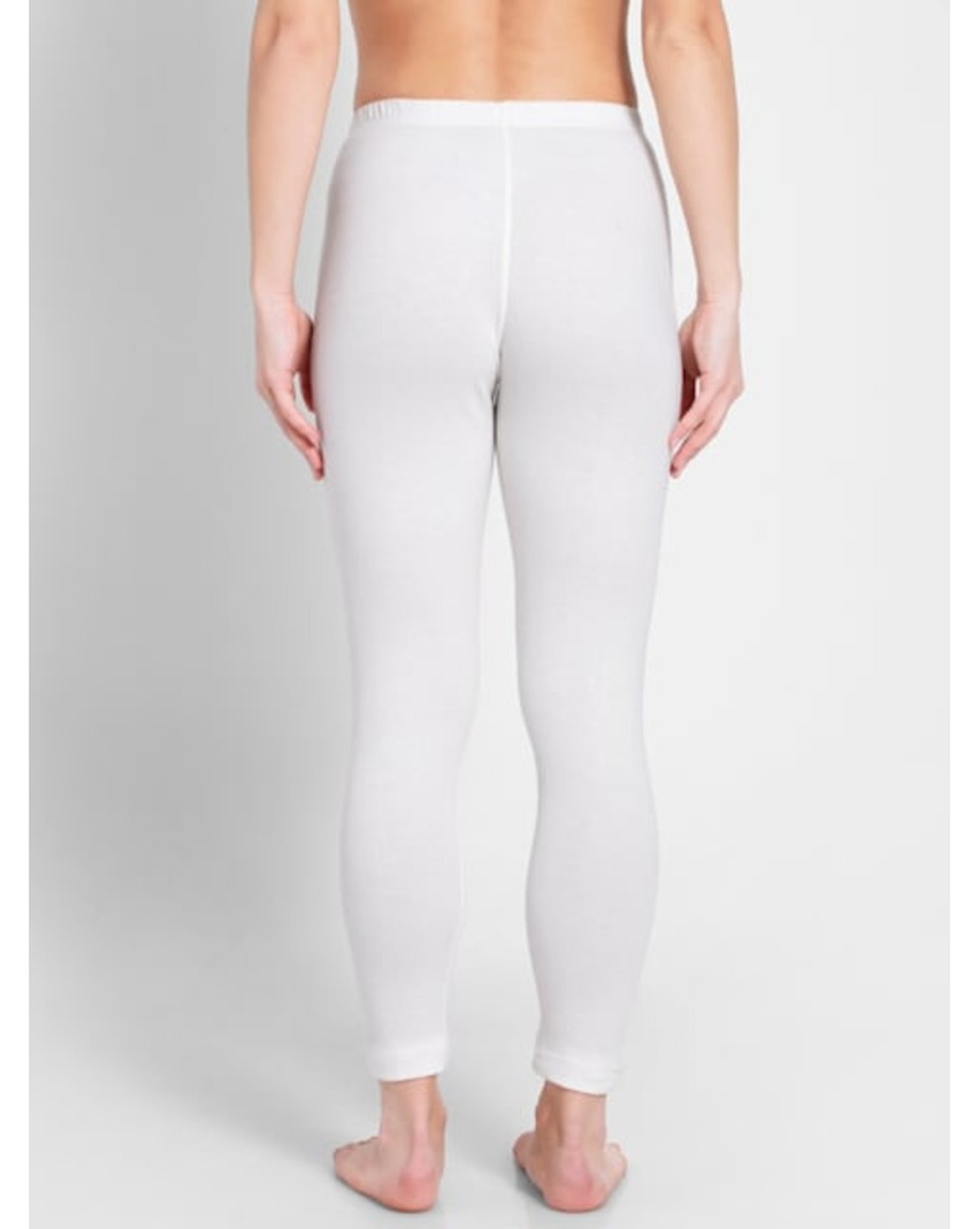 Jockey Ladies Off White Solid Thermel Pant Small