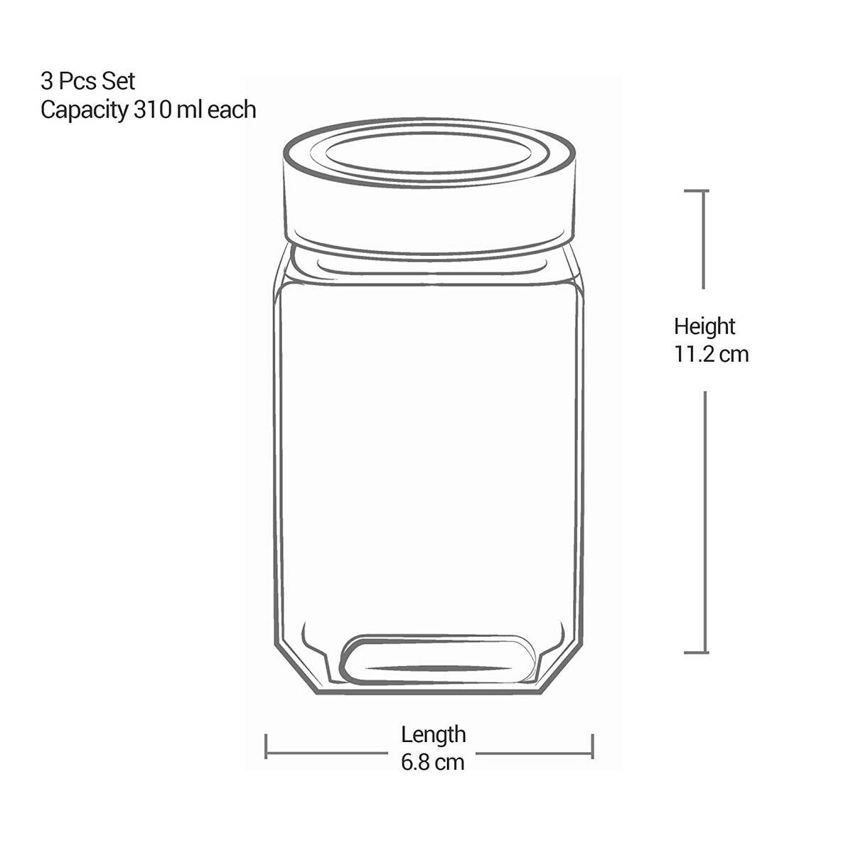 Treo Jar Cube 310ml*3