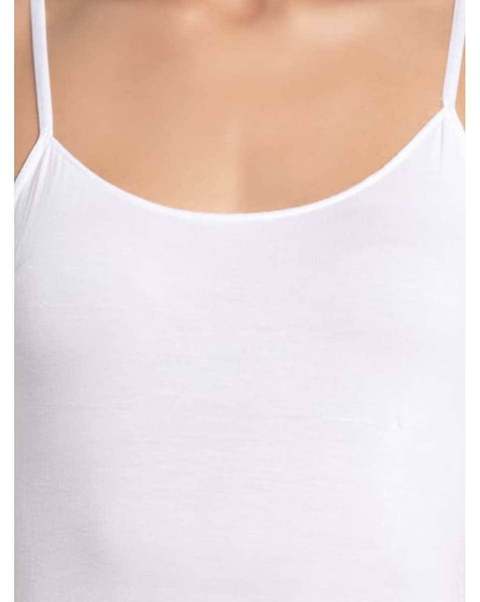 Jockey Ladies White Solid Camisole Small