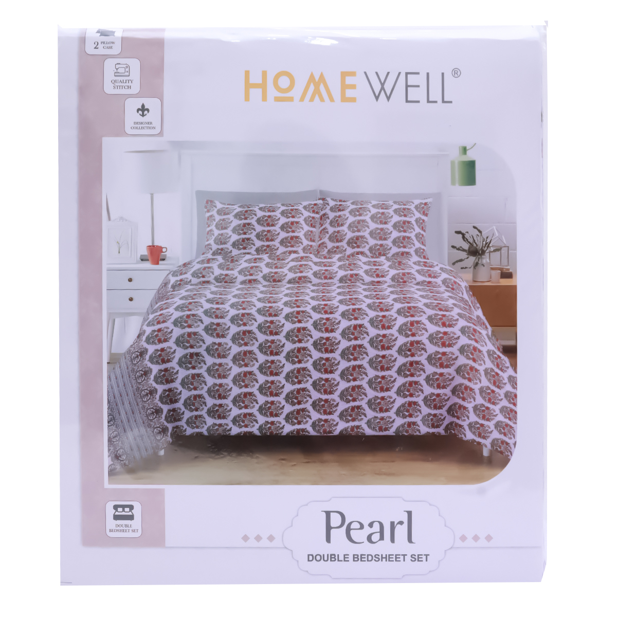 Home Well Multicolour Double Size Bed Sheet | Set Of 3