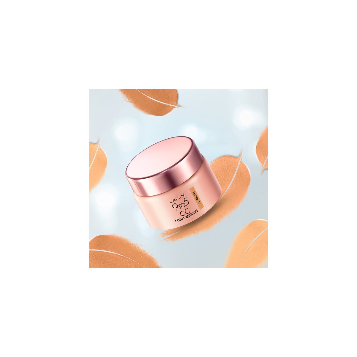 Lakme 9to5 CC Light Mousse with Vitamin E & a Hint of Foundation , Matte finish, Non-Comedogenic, lightweight mousse foundation, 25gm , Brown
