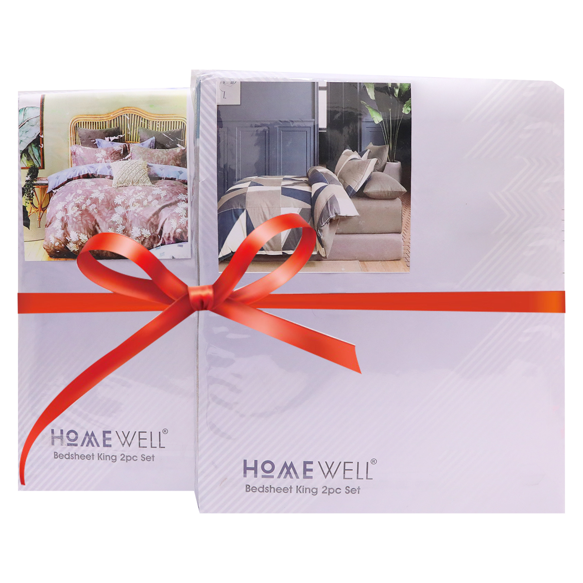 Home well King Size Assorted Colour and Assorted Design Bed Sheet | Pack Of 2
