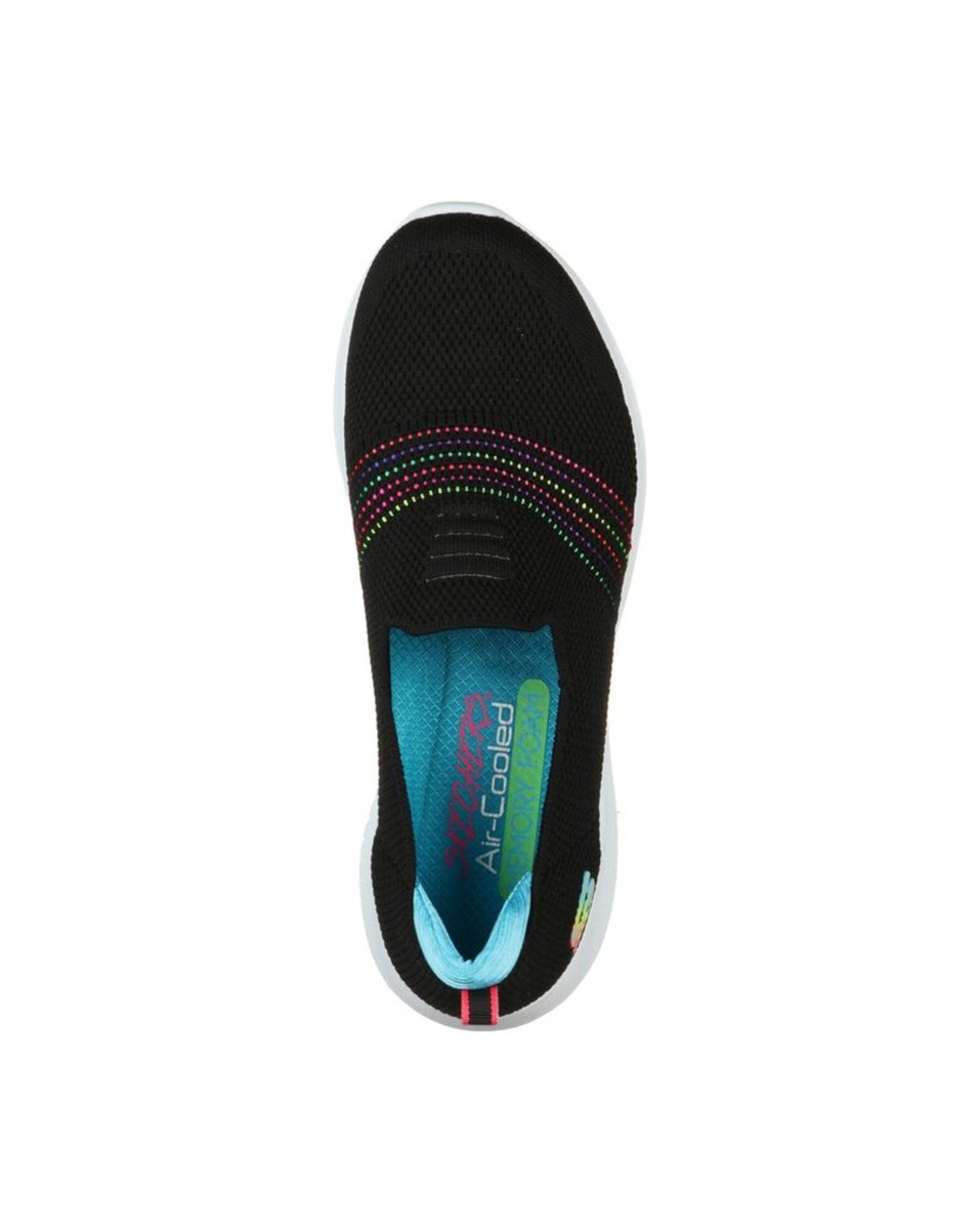 Skechers Ladies Mesh Black Slip-On Sports Shoes