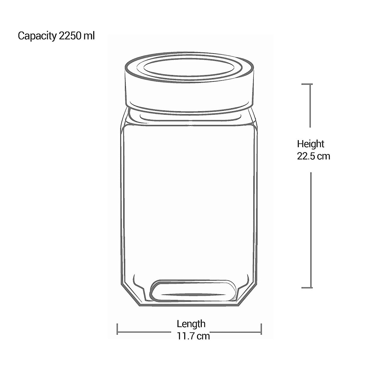 Treo Jar Cube 2250ml