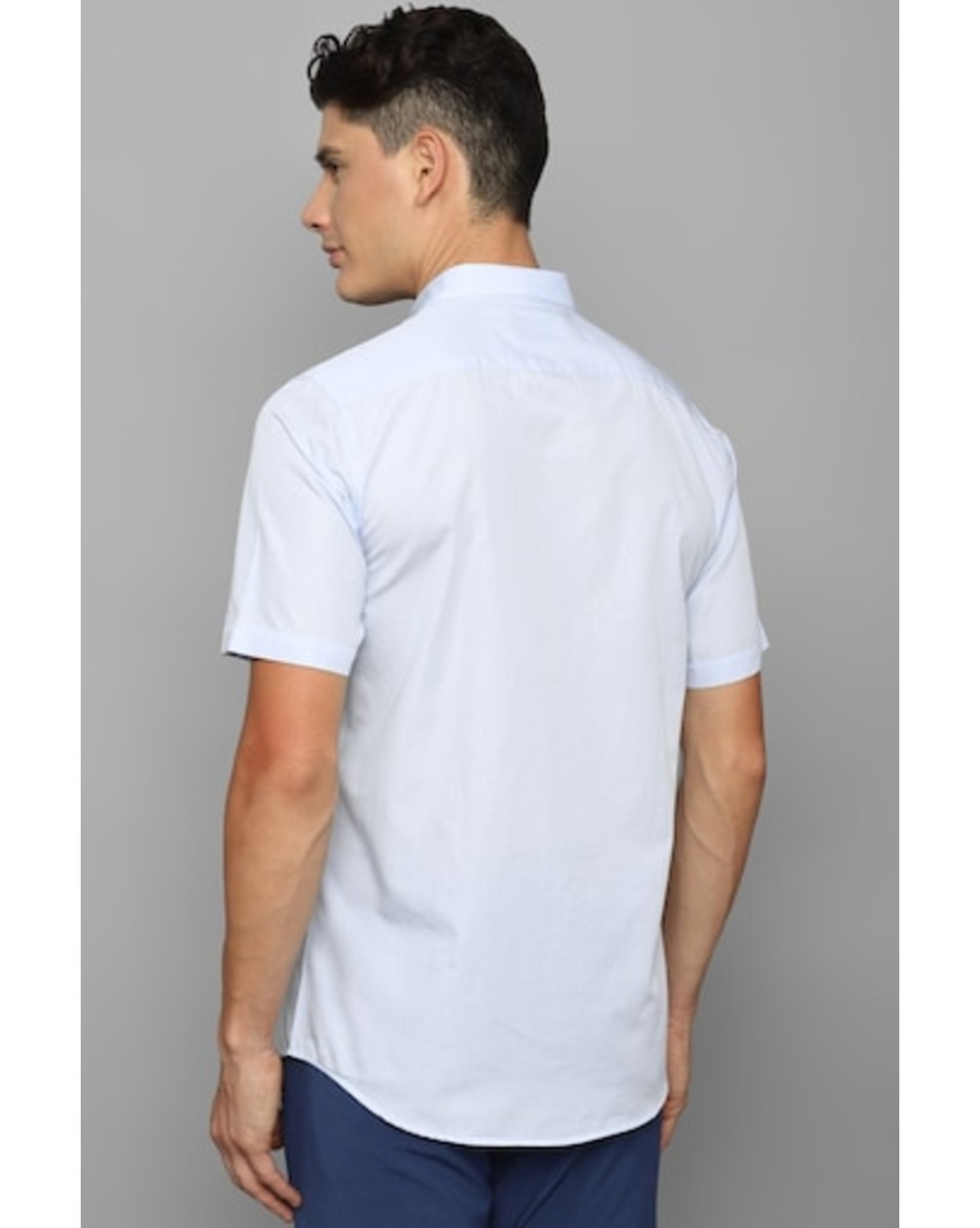 Allen Solly Sport Mens Textured Blue Sport Fit Casual Shirt