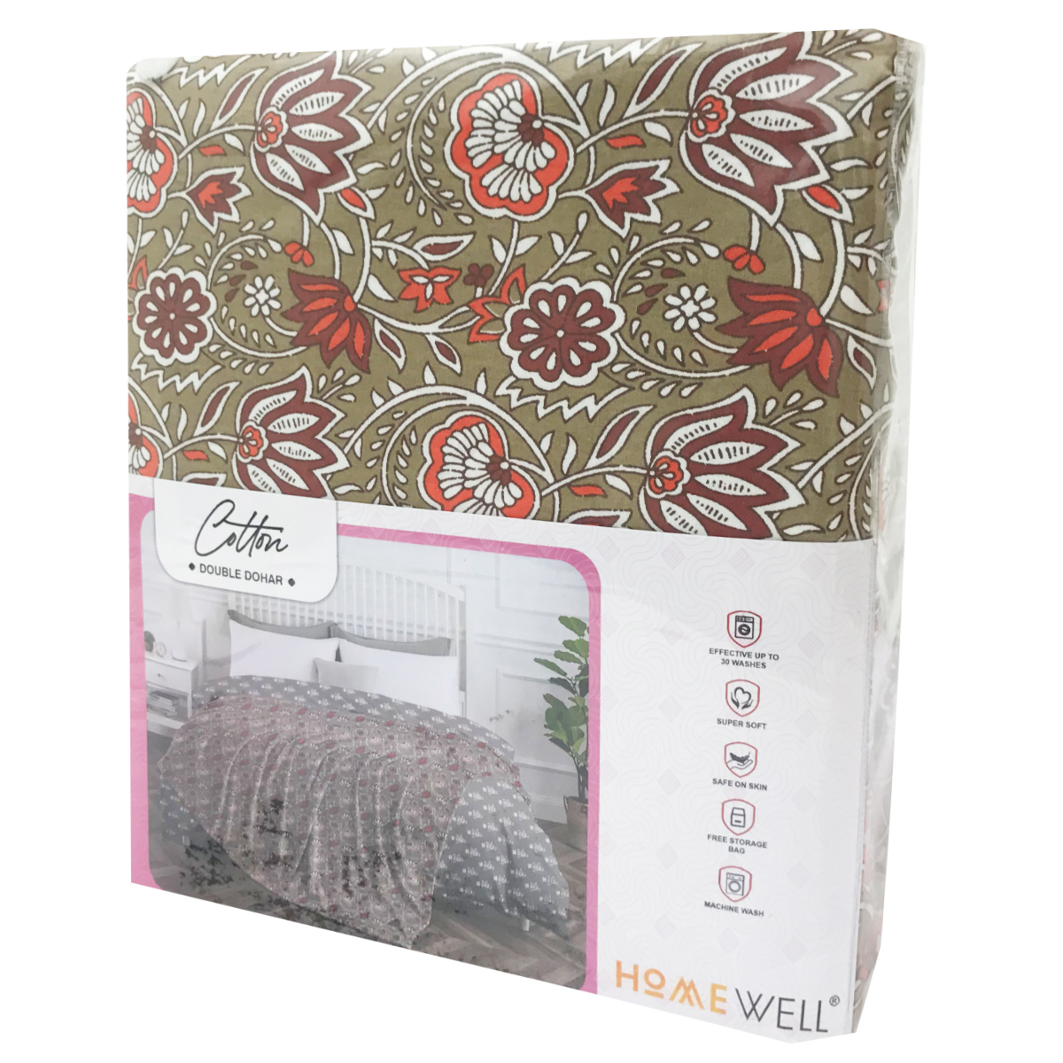 Home Well Double Size Dohar Assorted Colour and Assorted Design