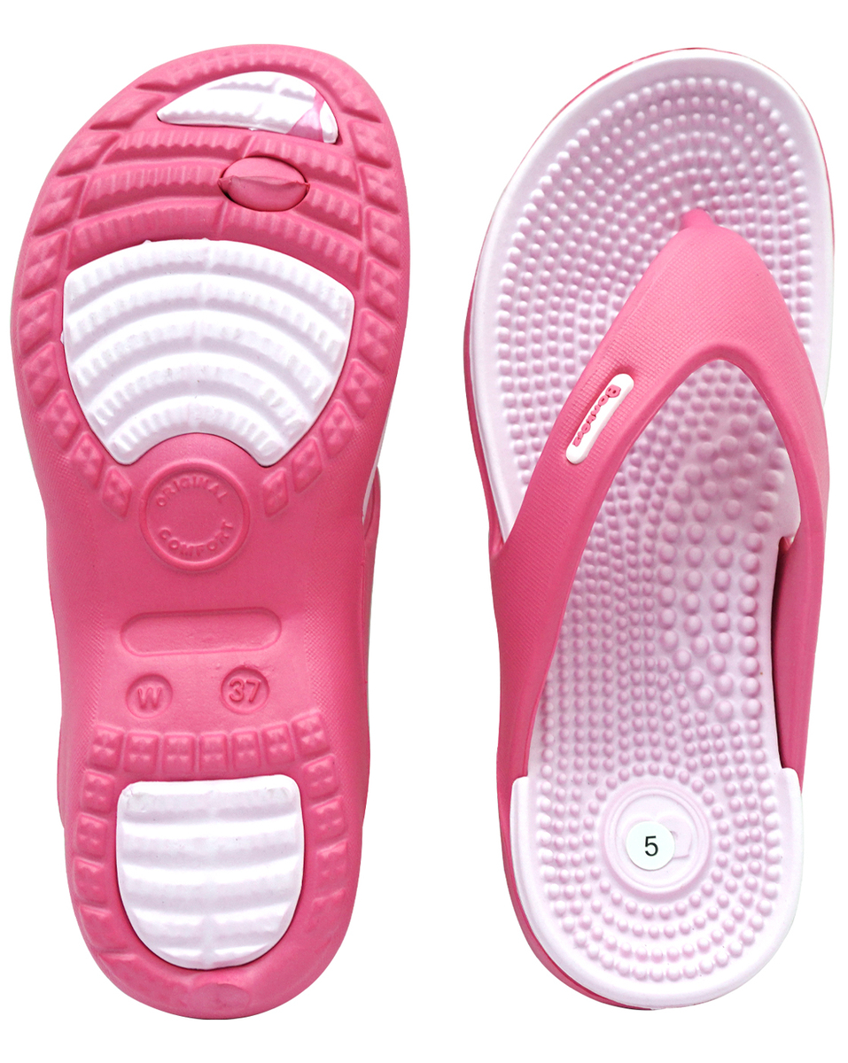 Bonkerz ladies Rubber Pink Slip on Slippers