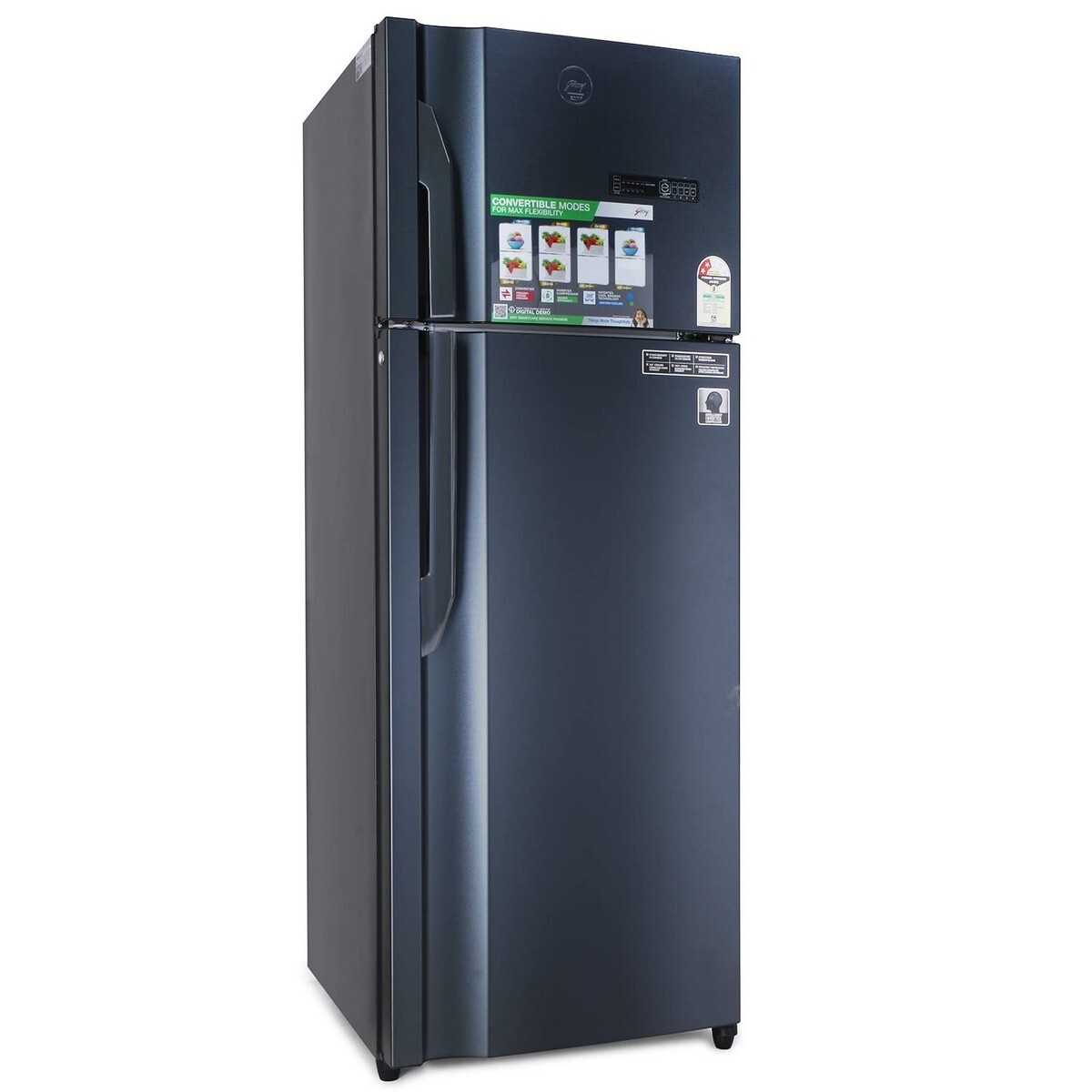 Godrej Double Door Refrigerator RT Eonvibe 366B HCIT Matte Black 330L